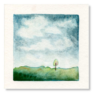 Peaceful Tree 2 8x8" Mini Painting by Tanya Kucey Art. https://shop.tanyakucey.com
