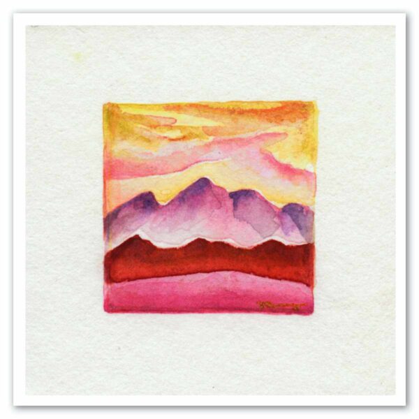 Sea to Sky Sunrise. 8x8" Print by Tanya Kucey Art. https://shop.tanyakucey.com