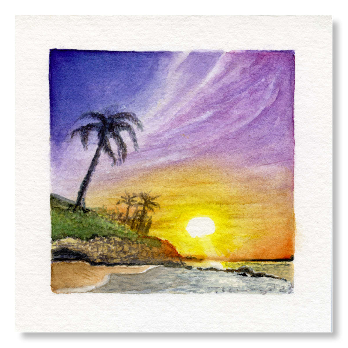 Tropical Sunrise. 8x8" Print by Tanya Kucey. https://shop.tanyakucey.com