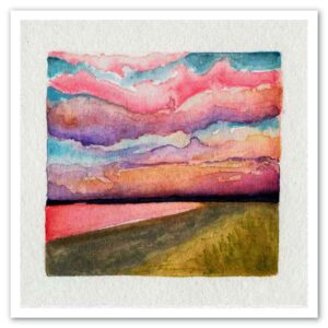 VanIsle Sunset Print. 8x8" Art Print by Tanya Kucey Art. https://shop.tanyakucey.com
