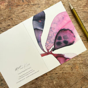 Leopard Magnolias Modern Watercolour Art card at https://art.tanyakucey.com