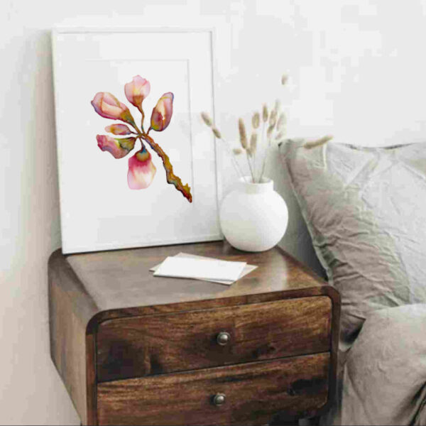 Peacock Magnolia Art print bedroom art decor for bedrooms at https://shop.tanyakucey.com