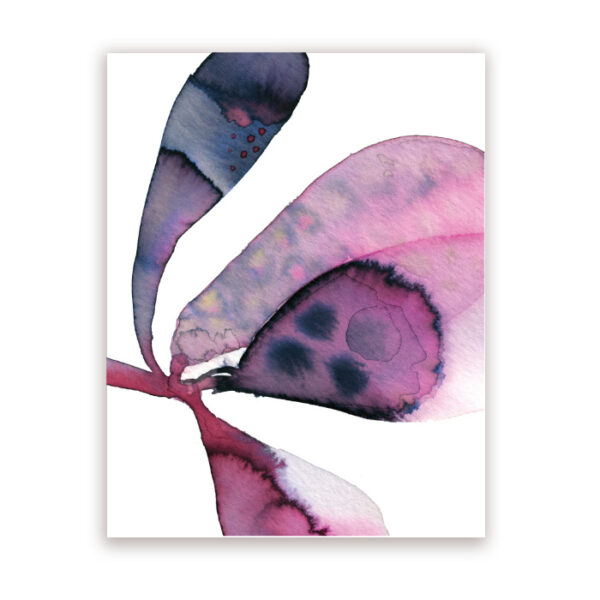 "Leopard Magnolias" Modern Watercolour Art card. https://art.tanyakucey.com
